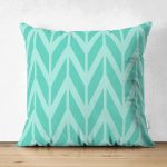 Çift Taraflı Renkli Zemin Üzerinde Geometrik Zigzag Desenli Modern Süet Yastık Kırlent Kılıfı Realhomes