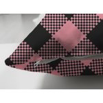 Çift Taraflı Renkli Pastel Zemin Üzerinde Siyah Ekose Desenli Modern Süet Yastık Kırlent Kılıfı Realhomes