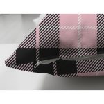 Çift Taraflı Renkli Pastel Zemin Üzerinde Siyah Ekose Desenli Modern Süet Yastık Kırlent Kılıfı Realhomes