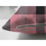 Çift Taraflı Renkli Pastel Zemin Üzerinde Siyah Ekose Desenli Modern Süet Yastık Kırlent Kılıfı Realhomes