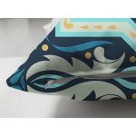 - Suet-K-7938-Gorsel3 - Realhomes Çift Taraflı Renkli Zemin Üzerinde Çini Desenli Dijital Baskılı Modern Süet Yastık Kırlent Kılıfı Realhomes