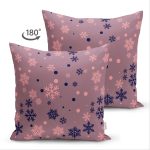 Çift Taraflı Renkli Zeminli Kartanesi Desenli Dijital Baskılı Modern Süet Yastık Kırlent Kılıfı Realhomes