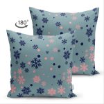 Çift Taraflı Renkli Zeminli Kartanesi Desenli Dijital Baskılı Modern Süet Yastık Kırlent Kılıfı Realhomes