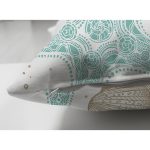 Çift Taraflı Beyaz Zemin Üzerinde Deniz Kabuğu Desenli Süet Yastık Kırlent Kılıfı Realhomes