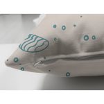 Çift Taraflı Pastel Zeminli Deniz Kabuğu Desenli Dijital Baskılı Modern Süet Yastık Kırlent Kılıfı Realhomes