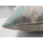 Çift Taraflı Pastel Zeminli Deniz Kabuğu Desenli Dijital Baskılı Modern Süet Yastık Kırlent Kılıfı Realhomes