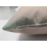 Çift Taraflı Pastel Zemin Üzerinde Gold Detaylı Yaprak Desenli Modern Süet Yastık Kırlent Kılıfı Realhomes