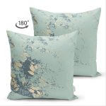 - Suet-K-7986-Gorsel2 - Realhomes Çift Taraflı Pastel Zemin Üzerinde Gold Detaylı Yaprak Desenli Modern Süet Yastık Kırlent Kılıfı Realhomes
