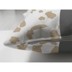 Çift Taraflı Beyaz Zemin Üzerinde Gold Detaylı Ananas Desenli Modern Süet Yastık Kırlent Kılıfı Realhomes