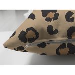 Çift Taraflı Pastel Zemin Üzerinde Gold Detaylı Geometrik Desenli Süet Yastık Kırlent Kılıfı Realhomes