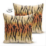 Çift Taraflı Beyaz Zemin Üzerinde Rengarenk Çiçek Desenli Süet Yastık Kırlent Kılıfı Realhomes