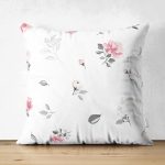 Çift Taraflı Pastel Zemin Üzerşnde Siyah Beyaz Renkli Puantiye Desenli Süet Yastık Kırlent Kılıfı Realhomes