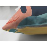 Çift Taraflı Renkli Zeminli Pastel Yaprak Desenli Dijital Baskılı Modern Süet Yastık Kırlent Kılıfı Realhomes