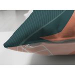 Çift Taraflı Renkli Zeminli Pastel Yaprak Desenli Dijital Baskılı Modern Süet Yastık Kırlent Kılıfı Realhomes