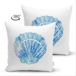 - Suet-K-8023-Gorsel2 - Realhomes  Çift Taraflı Beyaz Zemin Üzerinde Renkli Deniz Otu Desenli Dijital Baskılı Modern Süet Yastık Kılıfı Realhomes