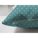 Çift Taraflı Renkli Zeminli Beyaz Puantiye Desenli Dijital Baskılı Modern Süet Yastık Kırlent Kılıfı Realhomes