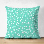 Çift Taraflı Beyaz Zemin Üzerinde Renkli Geometrik Desenli Dijital Baskılı Modern Süet Yastık Kılıfı Realhomes