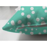 Çift Taraflı Beyaz Zemin Üzerinde Renkli Geometrik Desenli Dijital Baskılı Modern Süet Yastık Kılıfı Realhomes