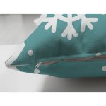 Çift Taraflı Renkli Zemin Üzerinde Beyaz Kartanesi Desenli Dijital Baskılı Modern Süet Yastık Kılıfı Realhomes