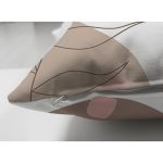 Çift Taraflı Beyaz Zemin Üzerinde Pastel Renkli Yaprak Desenli Modern Süet Yastık Kırlent Kılıfı Realhomes