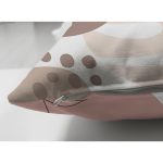 Çift Taraflı Beyaz Zemin Üzerinde Pastel Renkli Yaprak Desenli Modern Süet Yastık Kırlent Kılıfı Realhomes