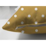 Çift Taraflı Renkli Zeminli Beyaz Puantiye Desenli Dijital Baskılı Modern Süet Yastık Kırlent Kılıfı Realhomes