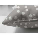 Çift Taraflı Renkli Zeminli Beyaz Puantiye Desenli Dijital Baskılı Modern Süet Yastık Kırlent Kılıfı Realhomes