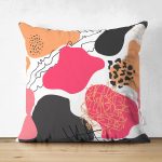 - Suet-K-8060-Gorsel1 - Realhomes Çift Taraflı Beyaz Zemin Üzerinde Renkli Geometrik Desenli Dijital Baskılı Modern Süet Yastık Kılıfı Realhomes