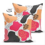 - Suet-K-8060-Gorsel2 - Realhomes Çift Taraflı Beyaz Zemin Üzerinde Renkli Geometrik Desenli Dijital Baskılı Modern Süet Yastık Kılıfı Realhomes