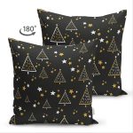 - Suet-K-8073-Gorsel2 - Realhomes Çift Taraflı Renkli Zeminli Çam Ağacı Desenli Dijital Baskılı Modern Süet Yastık Kırlent Kılıfı Realhomes