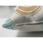 Çift Taraflı Renkli Zeminli Deniz Kabuğu Desenli Dijital Baskılı Modern Süet Yastık Kırlent Kılıfı Realhomes