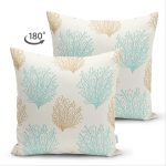- Suet-K-8085-Gorsel2 - Realhomes Çift Taraflı Renkli Zeminli Deniz Otu Desenli Dijital Baskılı Modern Süet Yastık Kırlent Kılıfı Realhomes