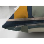 Çift Taraflı Renkli Zemin Üzerinde Yaprak Desenli Dijital Baskılı Modern Süet Yastık Kırlent Kılıfı Realhomes