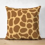 Çift Taraflı Renkli Zeminli Geometrik Desenli Dijital Baskılı Modern Süet Yastık Kırlent Kılıfı Realhomes