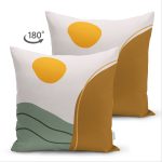 - Suet-K-8117-Gorsel2 - Realhomes Çift Taraflı Pastel Zemin Üzerinde Güneş Desenli Dijital Baskılı Modern Süet Yastık Kırlent Kılıfı Realhomes