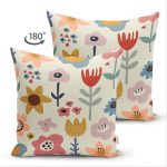 - Suet-K-8122-Gorsel2 - Realhomes Çift Taraflı Pastel Zemin Üzerinde Çiçek Desenli Dijital Baskılı Modern Süet Yastık Kırlent Kılıfı Realhomes