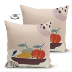 - Suet-K-8137-Gorsel2 - Realhomes Çift Taraflı Pastel Zeminli Renkli Meyva Desenli Dijital Baskılı Modern Süet Yastık Kırlent Kılıfı Realhomes