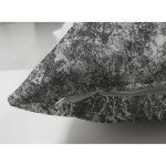 Çift Taraflı Beyaz Zemin Üzerinde Siyah Mermer Desenli Süet Yastık Kırlent Kılıfı Realhomes