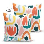 - Suet-K-8161-Gorsel2 - Realhomes Çift Taraflı Beyaz Zeminli Geometrik Desenli Dijital Baskılı Modern Süet Yastık Kırlent Kılıfı Realhomes