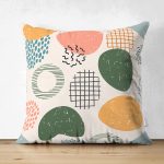 - Suet-K-8162-Gorsel1 - Realhomes Çift Taraflı Beyaz Zeminli Geometrik Desenli Dijital Baskılı Modern Süet Yastık Kırlent Kılıfı Realhomes