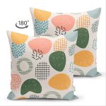 - Suet-K-8162-Gorsel2 - Realhomes Çift Taraflı Beyaz Zeminli Geometrik Desenli Dijital Baskılı Modern Süet Yastık Kırlent Kılıfı Realhomes