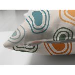 Çift Taraflı Pastel Zeminli Geometrik Desenli Dijital Baskılı Modern Süet Yastık Kırlent Kılıfı Realhomes