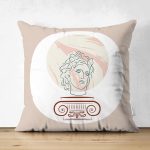 Çift Taraflı Pastel Zemin Üzerinde Yaprak Desenli Dijital Baskılı Modern Süet Yastık Kırlent Kılıfı Realhomes