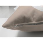 Çift Taraflı Pastel Zemin Üzerinde Yaprak Desenli Dijital Baskılı Modern Süet Yastık Kırlent Kılıfı Realhomes