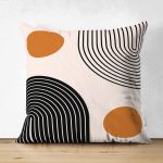 - Suet-K-8185-Gorsel1 - Realhomes Çift Taraflı Renkli Zeminli Geometrik Desenli Dijital Baskılı Modern Süet Yastık Kırlent Kılıfı Realhomes