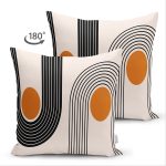 - Suet-K-8190-Gorsel2 - Realhomes Çift Taraflı Renkli Zeminli Geometrik Desenli Dijital Baskılı Modern Süet Yastık Kırlent Kılıfı Realhomes