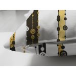 - Suet-K-8210-Gorsel3 - Realhomes Çift Taraflı Beyaz Zemin Üzerinde Gold Çizgili Dijital Baskılı Modern Süet Yastık Kırlent Kılıfı Realhomes