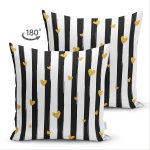 - Suet-K-8217-Gorsel2 - Realhomes Çift Taraflı Beyaz Zemin Üzerinde Gold Detaylı Çizgili Süet Yastık Kırlent Kılıfı Realhomes