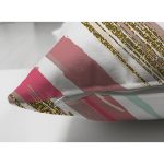 Çift Taraflı Beyaz Zemin Üzerinde Renkli Soyut Desenli Süet Yastık Kırlent Kılıfı Realhomes