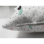 - Suet-K-8269-Gorsel3 - Realhomes Çift Taraflı Beyaz Zeminli Siyah Puantiye Desenli Dijital Baskılı Modern Süet Yastık Kırlent Kılıfı Realhomes